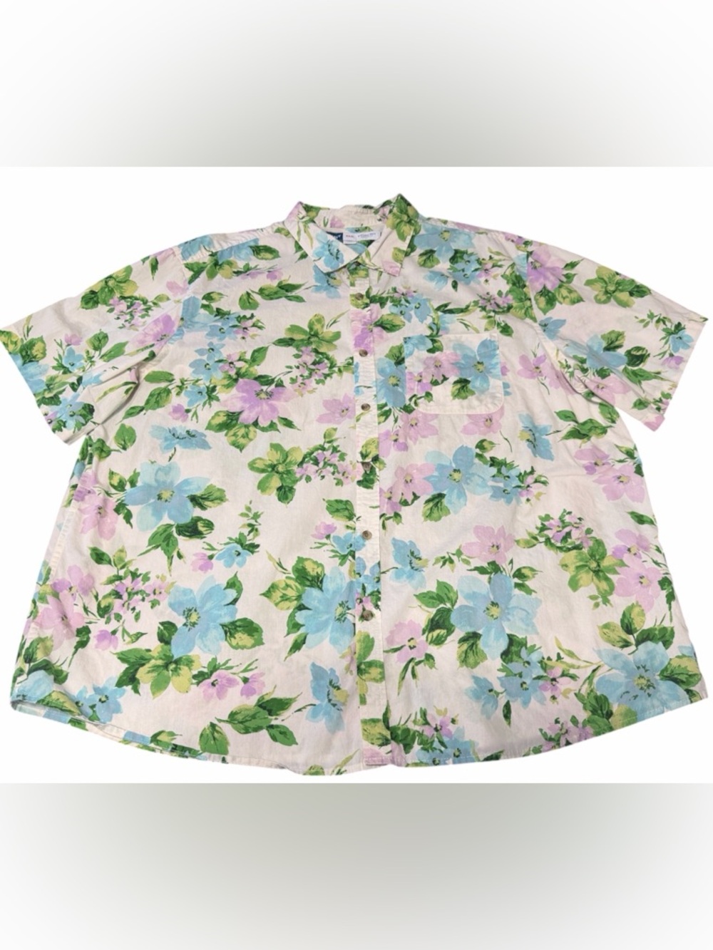 Old Navy Cream Floral Button-Down Shirt